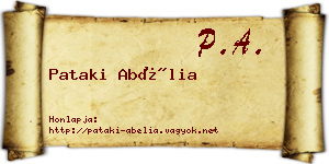Pataki Abélia névjegykártya